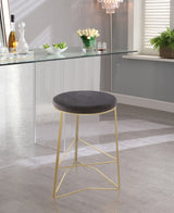 Tres Grey Velvet Counter Stool from Meridian - Luna Furniture