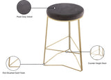 Tres Grey Velvet Counter Stool from Meridian - Luna Furniture