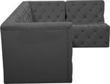 Tuft Grey Velvet Modular Sectional from Meridian - Luna Furniture