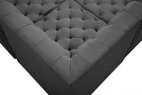 Tuft Grey Velvet Modular Sectional from Meridian - Luna Furniture