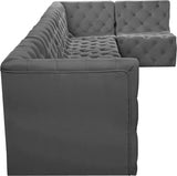 Tuft Grey Velvet Modular Sectional from Meridian - Luna Furniture