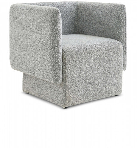 Vera Grey Boucle Fabric Accent Chair from Meridian - Luna Furniture