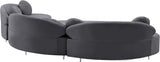 Vivacious Grey Velvet 3-Piece Sectional from Meridian - Luna Furniture