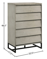 Weston Grey Wood Chest from Meridian - Luna Furniture