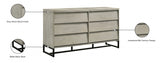 Weston Grey Wood Dresser from Meridian - Luna Furniture