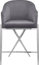 Xavier Grey Counter Stool from Meridian - Luna Furniture