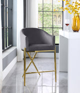 Xavier Grey Counter Stool from Meridian - Luna Furniture