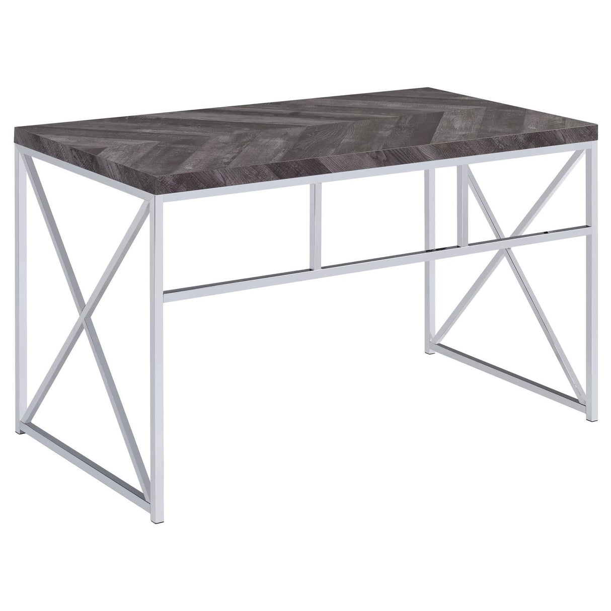 Grimma Rustic Gray Herringbone Writing Desk from Coaster - Luna Furniture