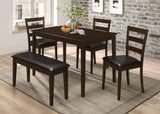 Guillen 5-piece Dining Set with Bench Cappuccino and Dark Brown - 150232 - Luna Furniture