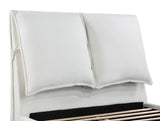 Gwendoline Upholstered Eastern King Platform Bed with Pillow Headboard White from Coaster - Luna Furniture