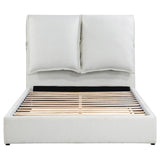 Gwendoline Upholstered Eastern King Platform Bed with Pillow Headboard White from Coaster - Luna Furniture