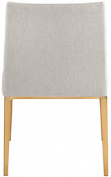 Haines Linen Textured Polyester Fabric Dining Chair Beige from Meridian - Luna Furniture