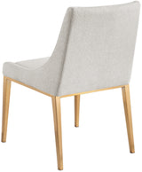 Haines Linen Textured Polyester Fabric Dining Chair Beige from Meridian - Luna Furniture