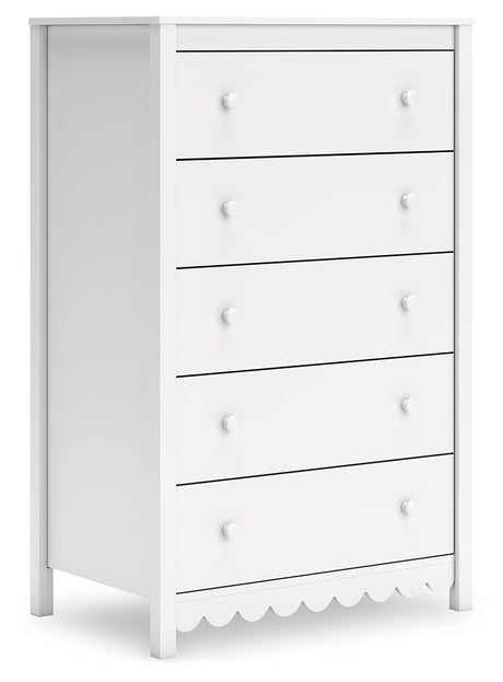 Hallityn White Chest of Drawers - EB1810-245 - Luna Furniture