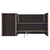 Halston Cappuccino 3-Drawer Connect-it Office Desk from Coaster - Luna Furniture