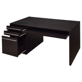 Halston Cappuccino 3-Drawer Connect-it Office Desk from Coaster - Luna Furniture