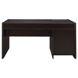 Halston Cappuccino 3-Drawer Connect-it Office Desk from Coaster - Luna Furniture