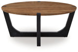 Hanneforth Brown/Black Coffee Table from Ashley - Luna Furniture