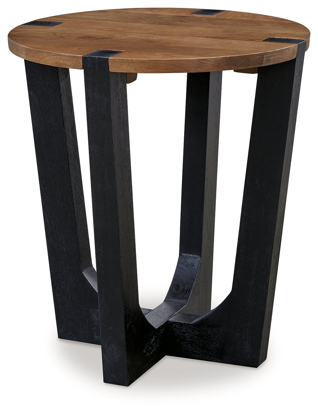 Hanneforth Brown/Black End Table - T726-6 - Luna Furniture