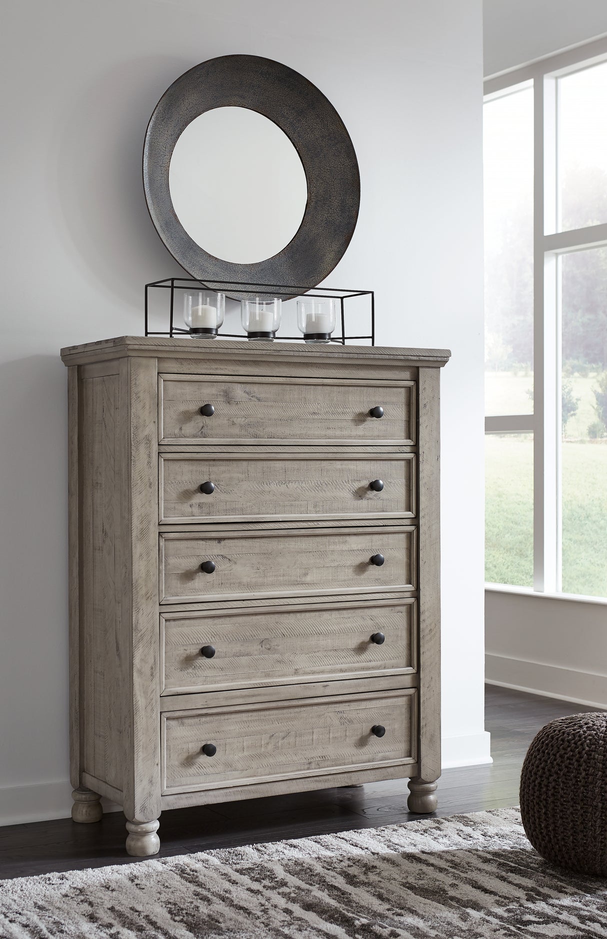 Harrastone Gray Chest of Drawers from Ashley - Luna Furniture