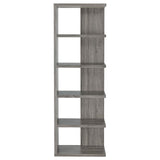 Harrison Weathered Gray 5-Tier Bookcase from Coaster - Luna Furniture