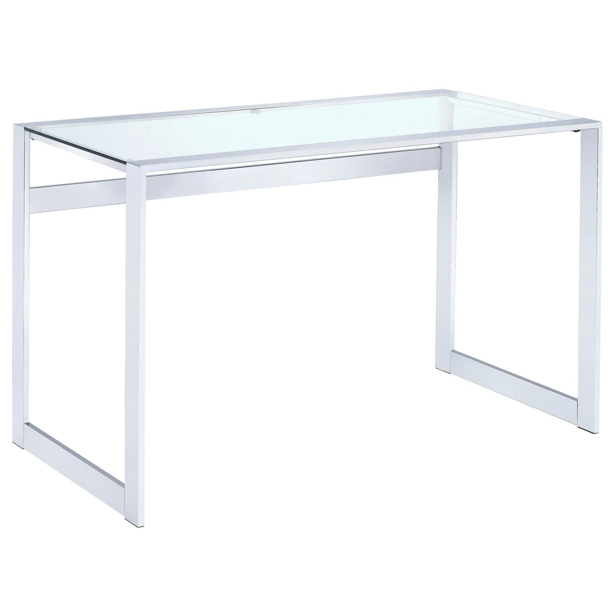 Hartford Chrome Glass Top Writing Desk from Coaster - Luna Furniture