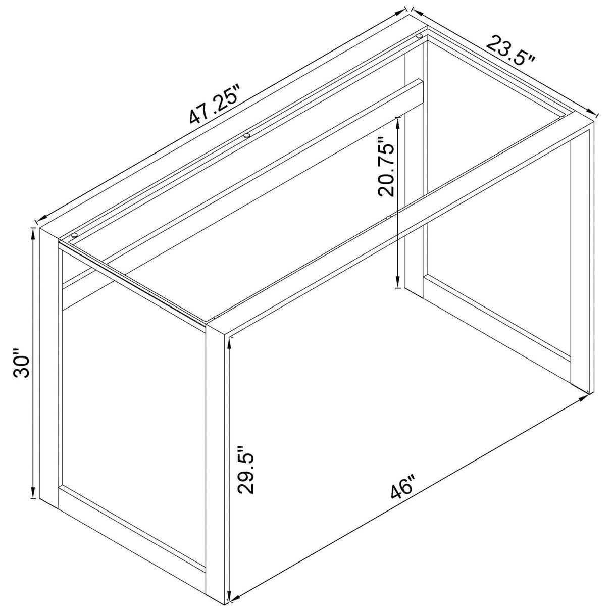 Hartford Chrome Glass Top Writing Desk from Coaster - Luna Furniture