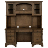 Hartshill Credenza with Hutch Burnished Oak - 881283 - Luna Furniture