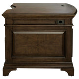 Hartshill Executive Desk with File Cabinets Burnished Oak - 881281 - Luna Furniture