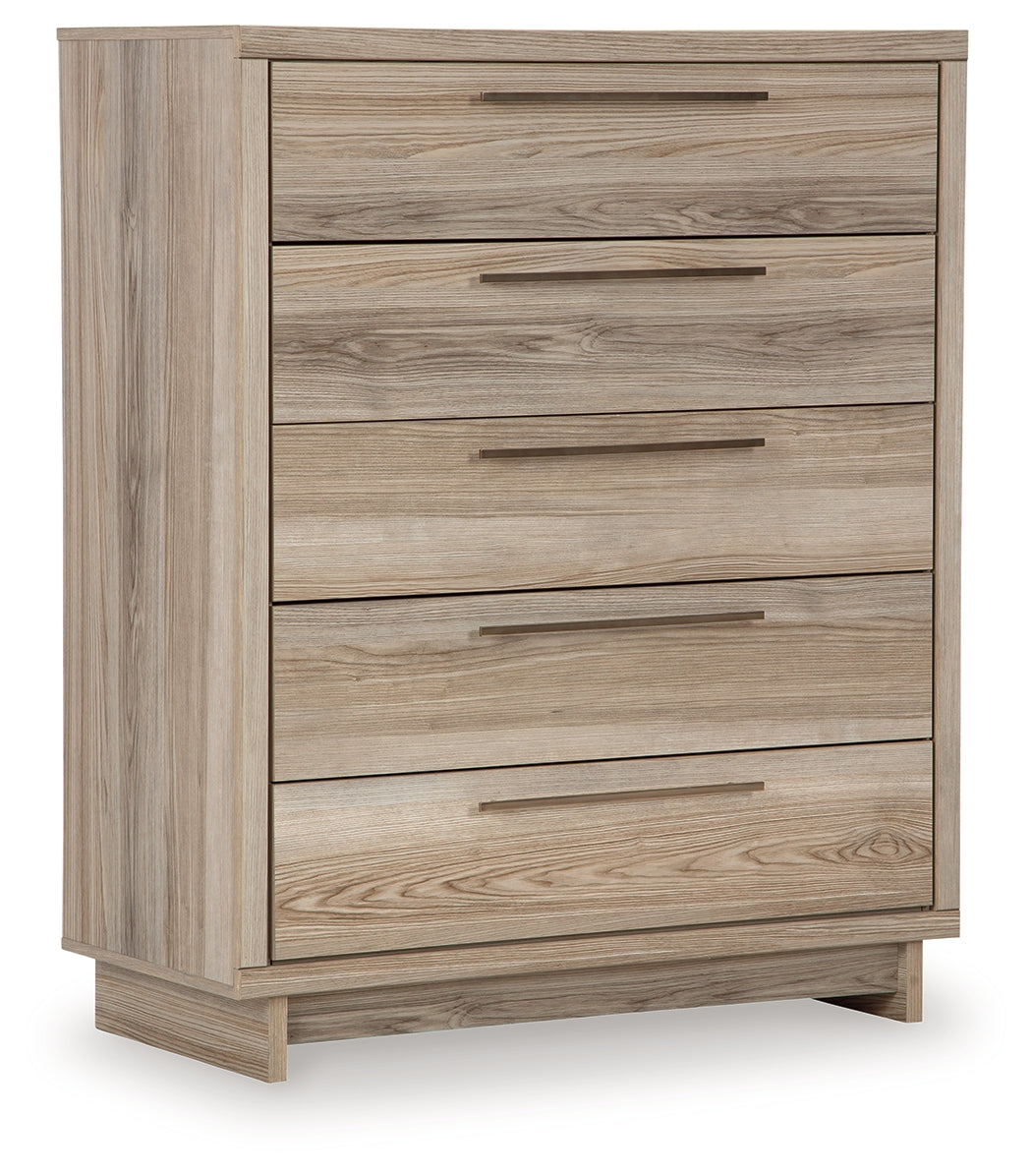 Hasbrick Tan Chest of Drawers from Ashley - Luna Furniture