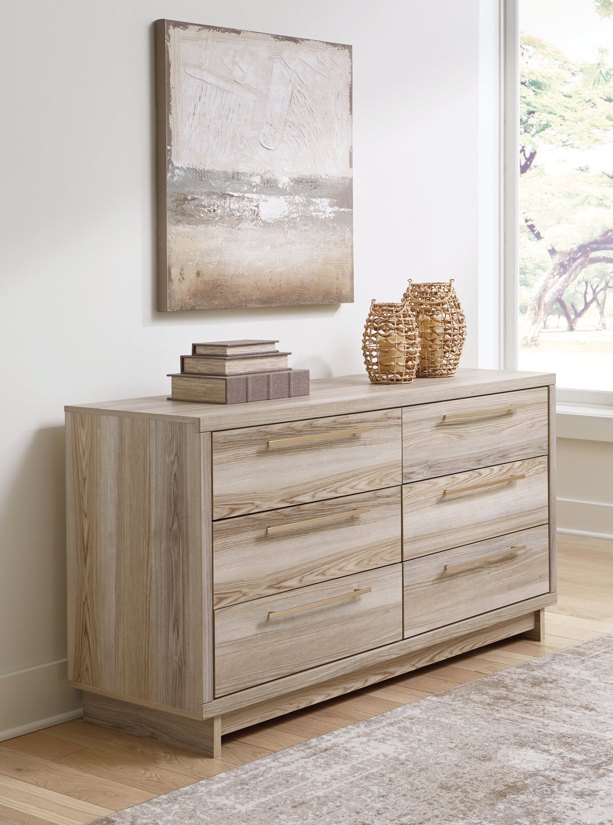 Hasbrick Tan Dresser from Ashley - Luna Furniture