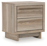 Hasbrick Tan Nightstand from Ashley - Luna Furniture