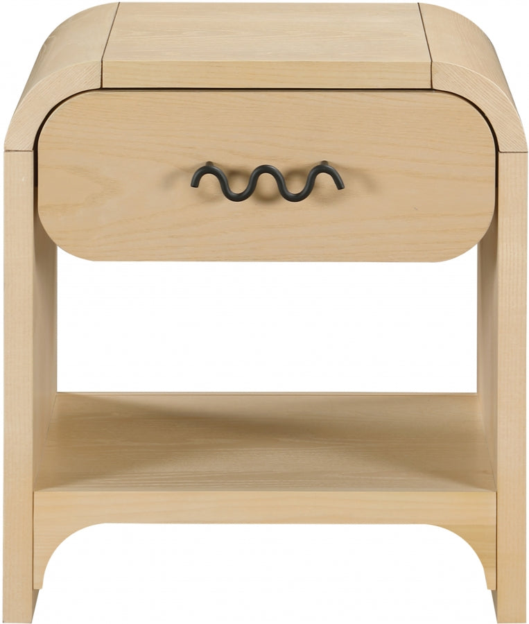 Hayes Night Stand / Side Table Natural from Meridian - Luna Furniture