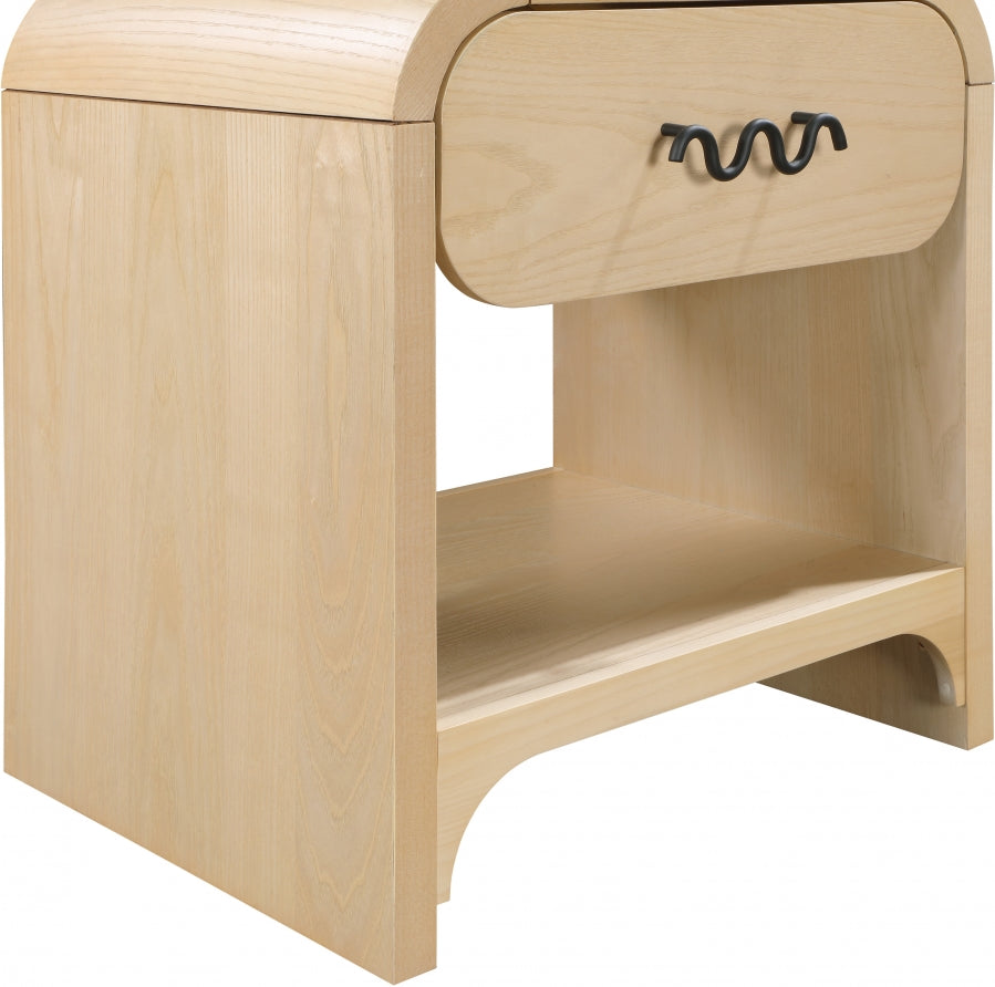 Hayes Night Stand / Side Table Natural from Meridian - Luna Furniture