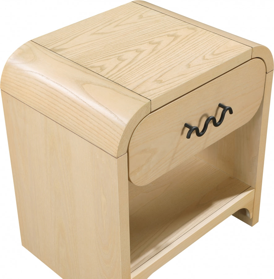 Hayes Night Stand / Side Table Natural from Meridian - Luna Furniture