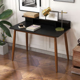 Hayley Rectangular Solid Wood Desk in Black - AFC00008 - Luna Furniture