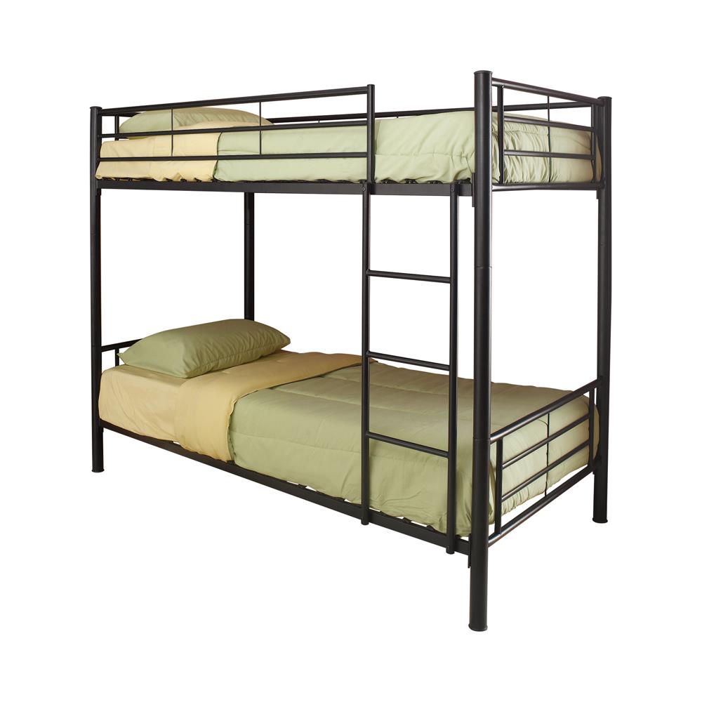 Hayward Twin over Twin Bunk Bed Black - 460072B - Luna Furniture