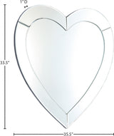 Heart Mirror from Meridian - Luna Furniture