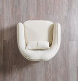 Helena Ivory Velvet Chair - HELENA-CHAIR - Luna Furniture