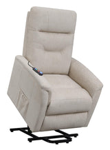 Henrietta Power Lift Recliner with Storage Pocket Beige - 609405P - Luna Furniture