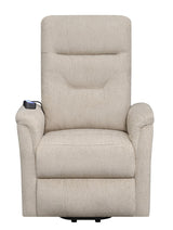 Henrietta Power Lift Recliner with Storage Pocket Beige - 609405P - Luna Furniture