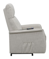 Herrera Power Lift Recliner with Wired Remote Beige - 609407P - Luna Furniture