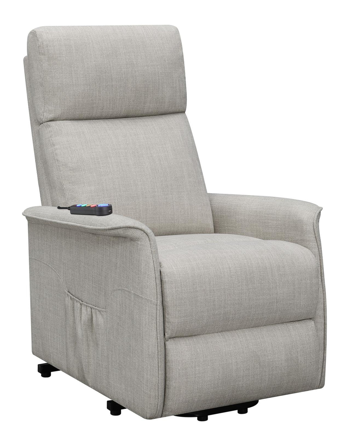 Herrera Power Lift Recliner with Wired Remote Beige - 609407P - Luna Furniture