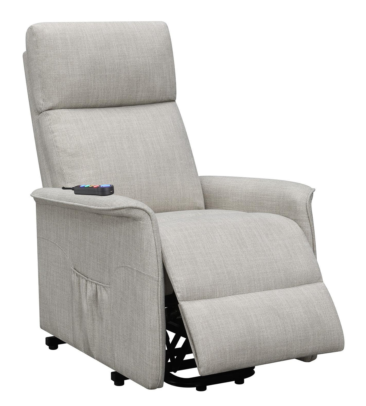 Herrera Power Lift Recliner with Wired Remote Beige - 609407P - Luna Furniture