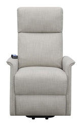 Herrera Power Lift Recliner with Wired Remote Beige - 609407P - Luna Furniture