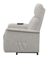 Herrera Power Lift Recliner with Wired Remote Beige - 609407P - Luna Furniture