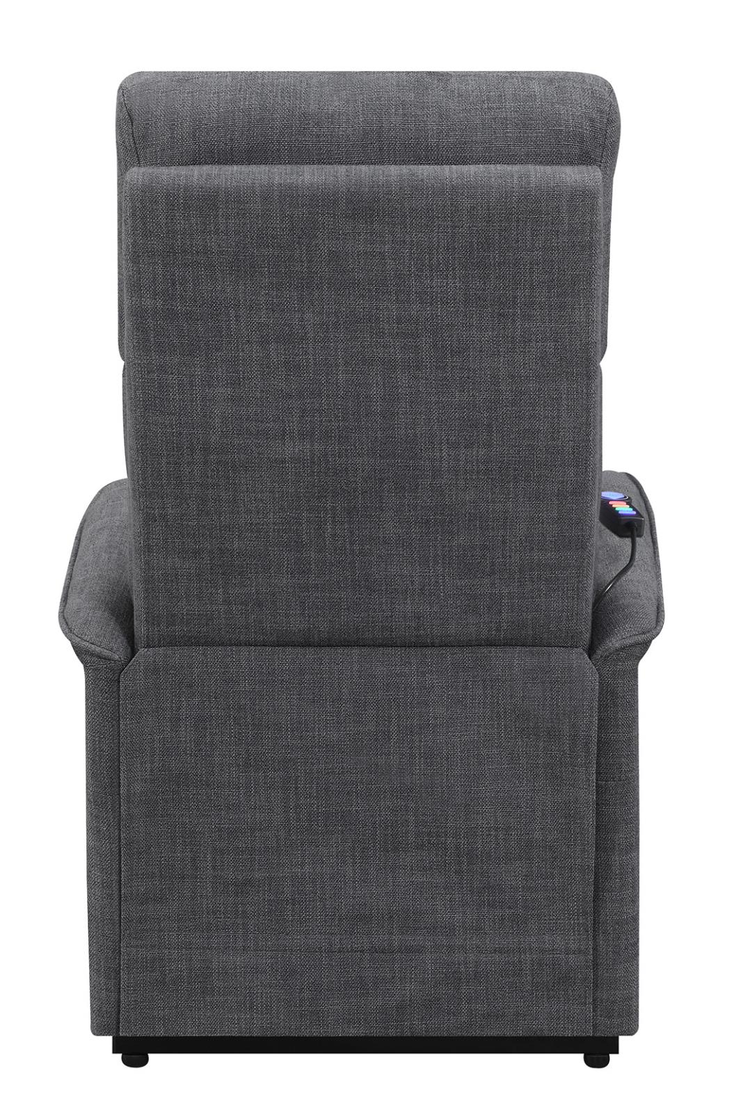 Herrera Power Lift Recliner with Wired Remote Charcoal - 609406P - Luna Furniture