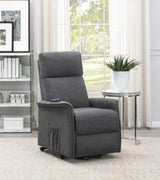 Herrera Power Lift Recliner with Wired Remote Charcoal - 609406P - Luna Furniture