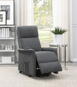 Herrera Power Lift Recliner with Wired Remote Charcoal - 609406P - Luna Furniture