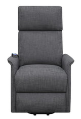 Herrera Power Lift Recliner with Wired Remote Charcoal - 609406P - Luna Furniture